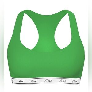 PINK Victoria's Secret Racerback Bralette- Green NWT